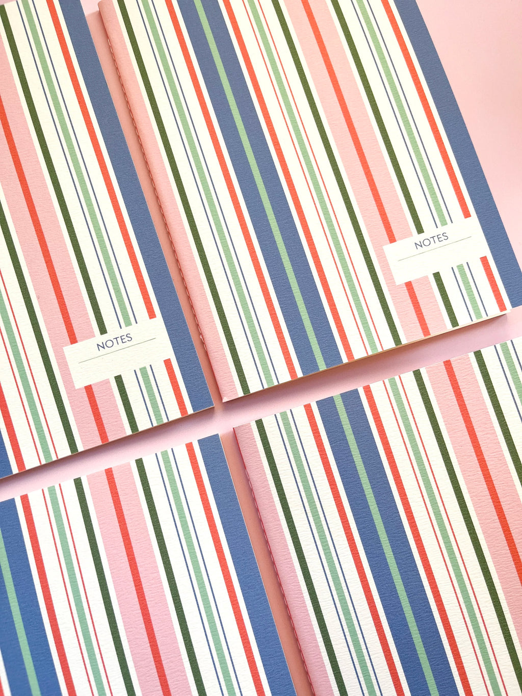 Ivy / Multi-color Striped Notebook