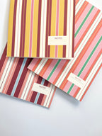 Roy / Vintage Style Striped Notebook