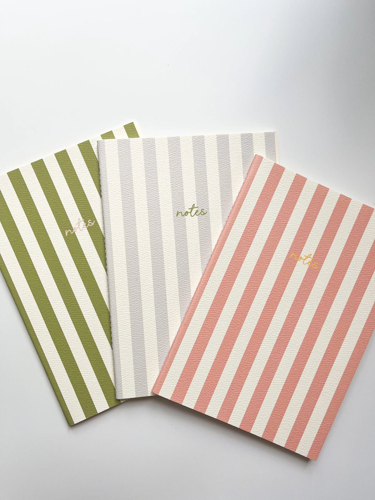 Fin Studio Striped Notebook with Contrast Colour