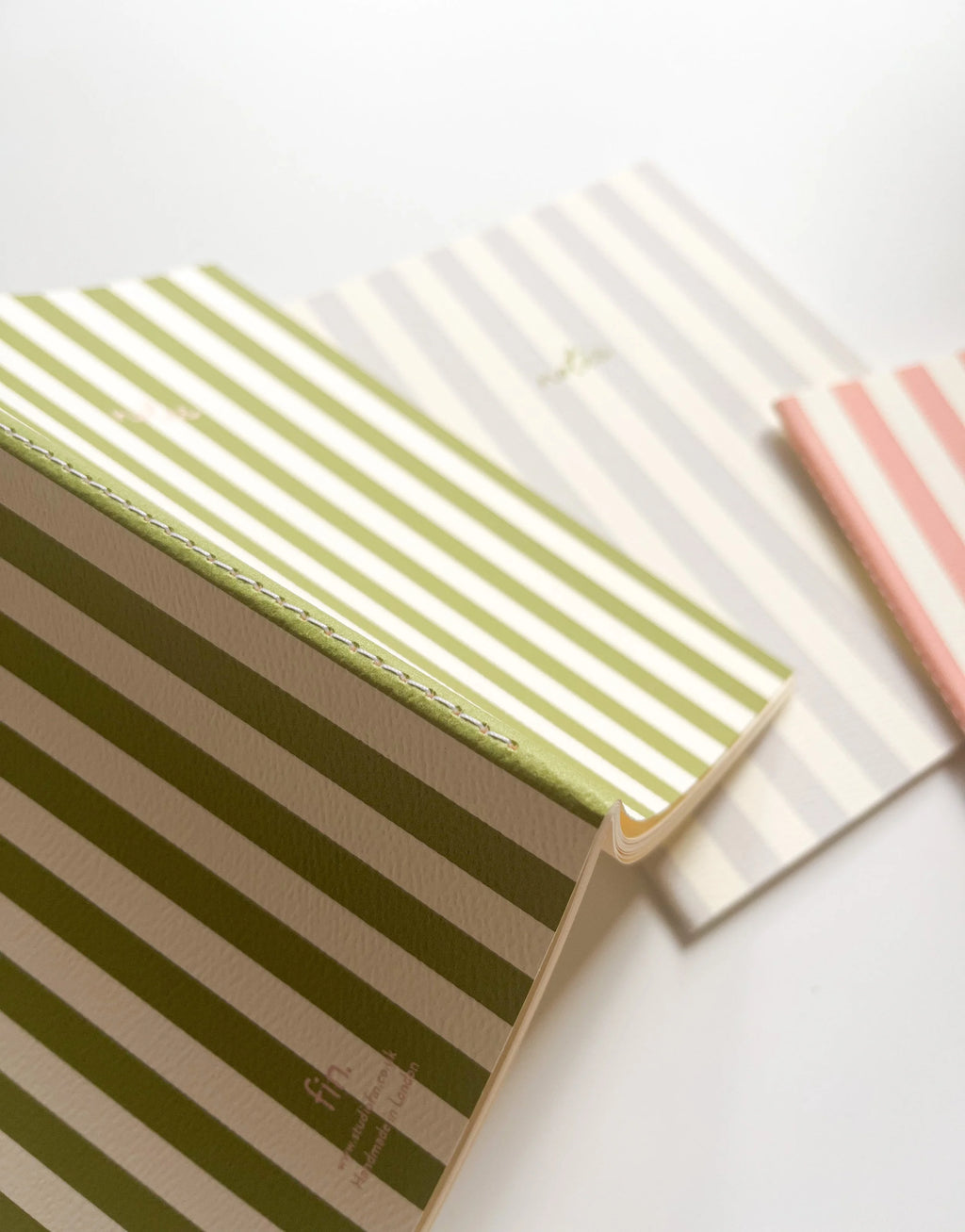 Fin Studio Striped Notebook with Contrast Colour