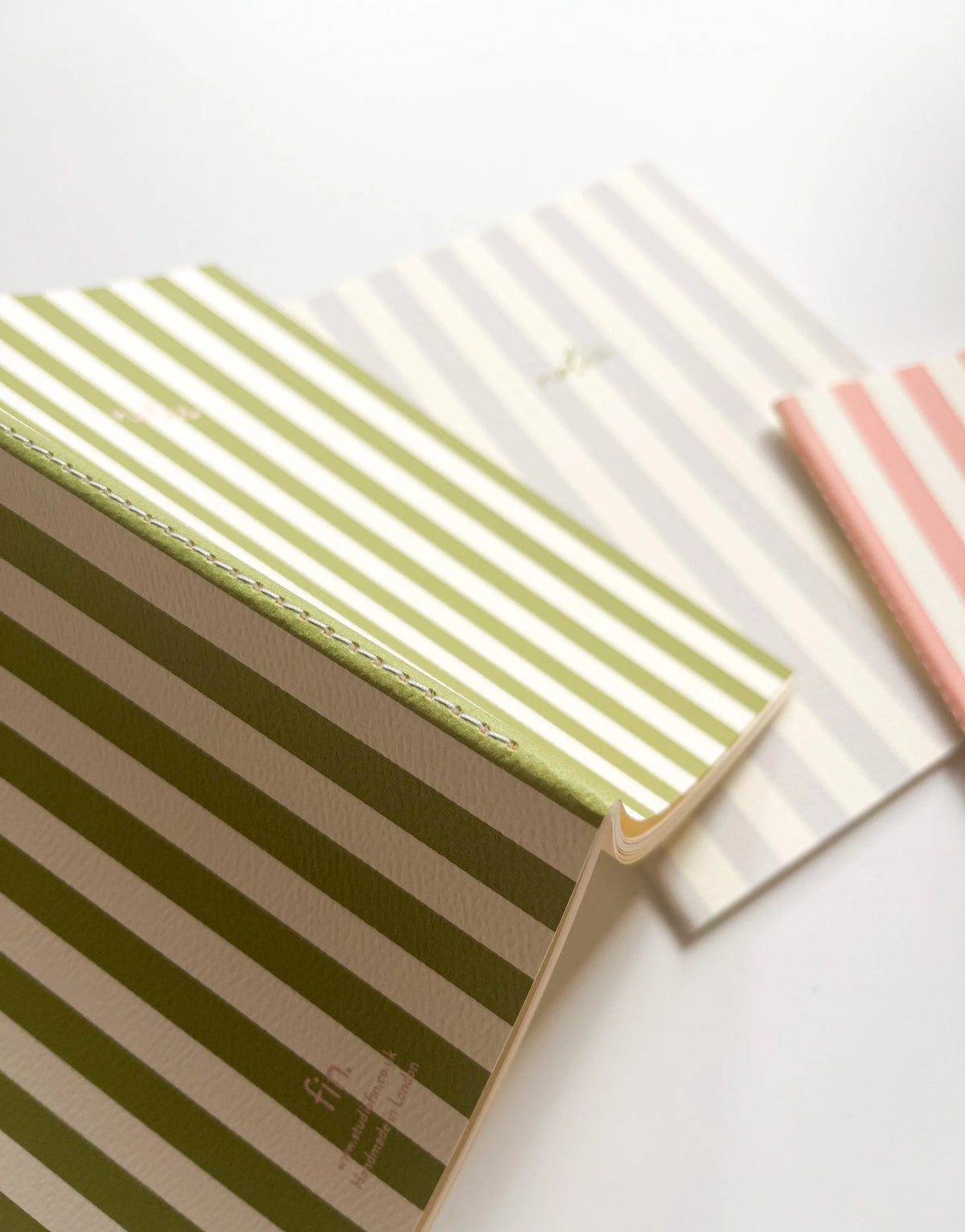 Fin Studio Striped Notebook with Contrast Colour