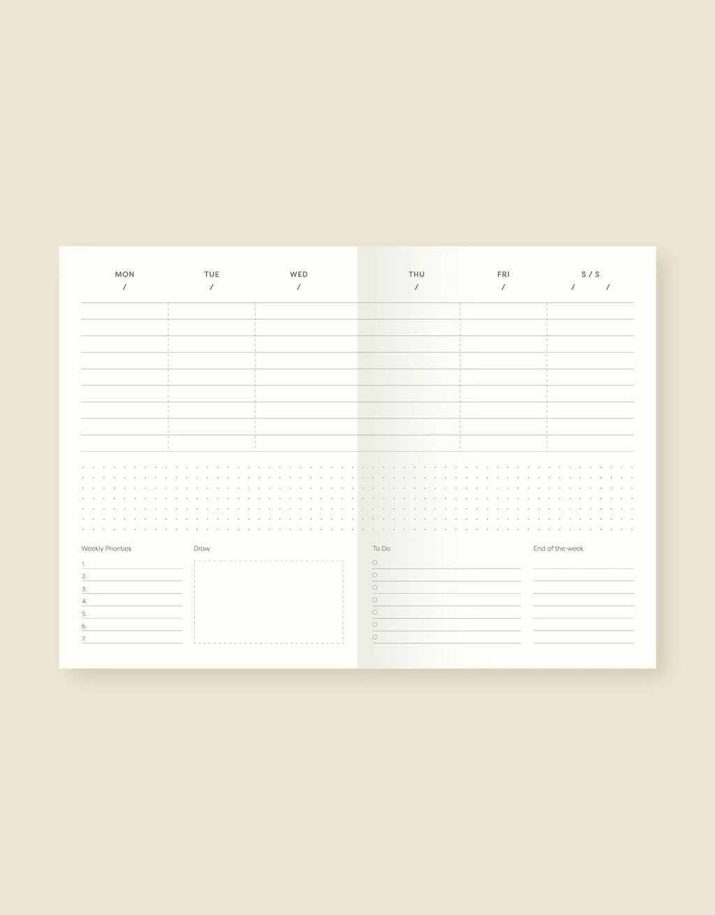 Hubi Undated Weekly Planner \ Lay-Flat Series