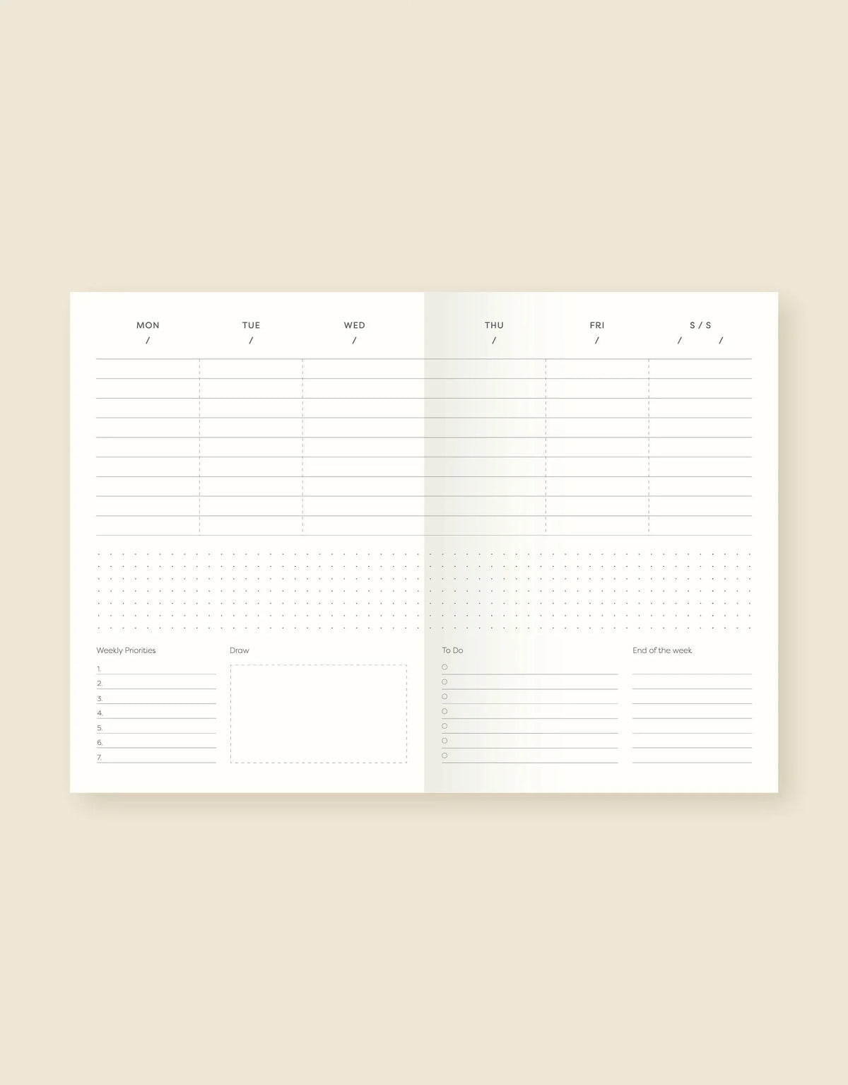 Hubi Undated Weekly Planner \ Lay-Flat Series