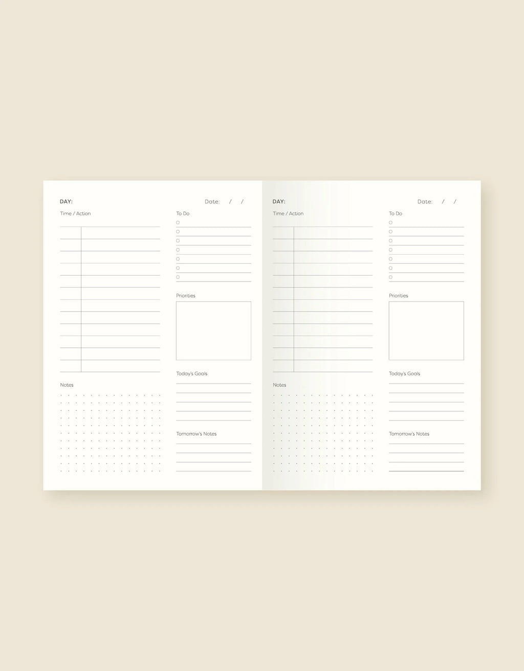 Echoes Undated Daily Planner \ Lay-Flat Series