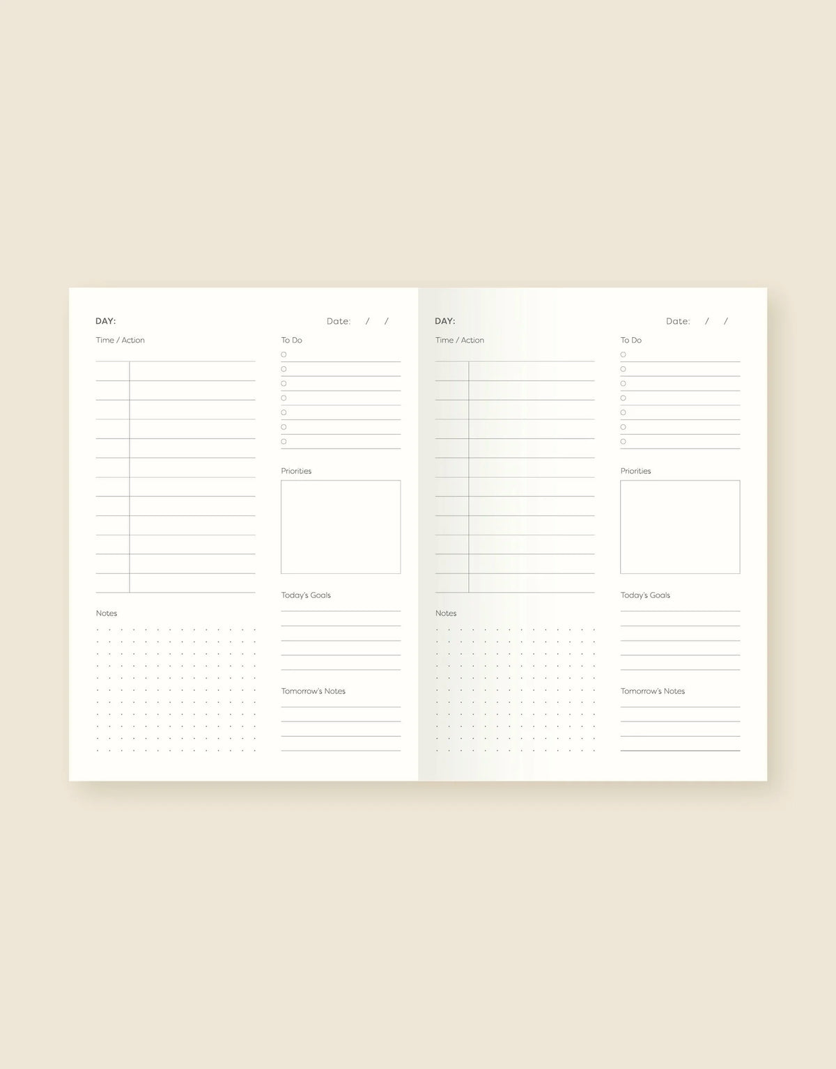 Echoes Undated Daily Planner \ Lay-Flat Series