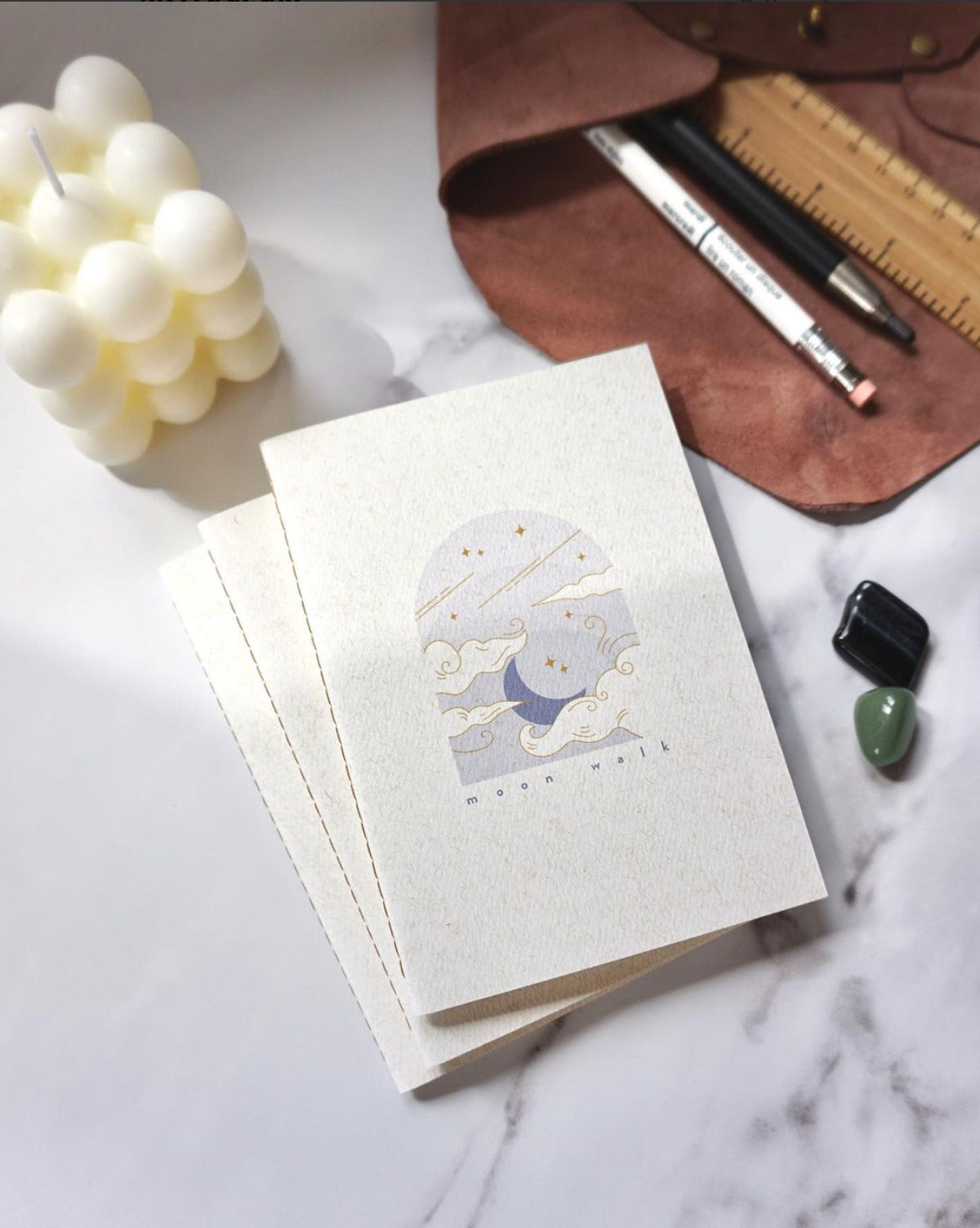 Moon Walk Handmade Notebook