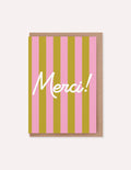 Merci Card, Striped Colour Card, Thank You Card
