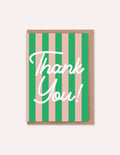 Thank You Card, Striped Colour Card
