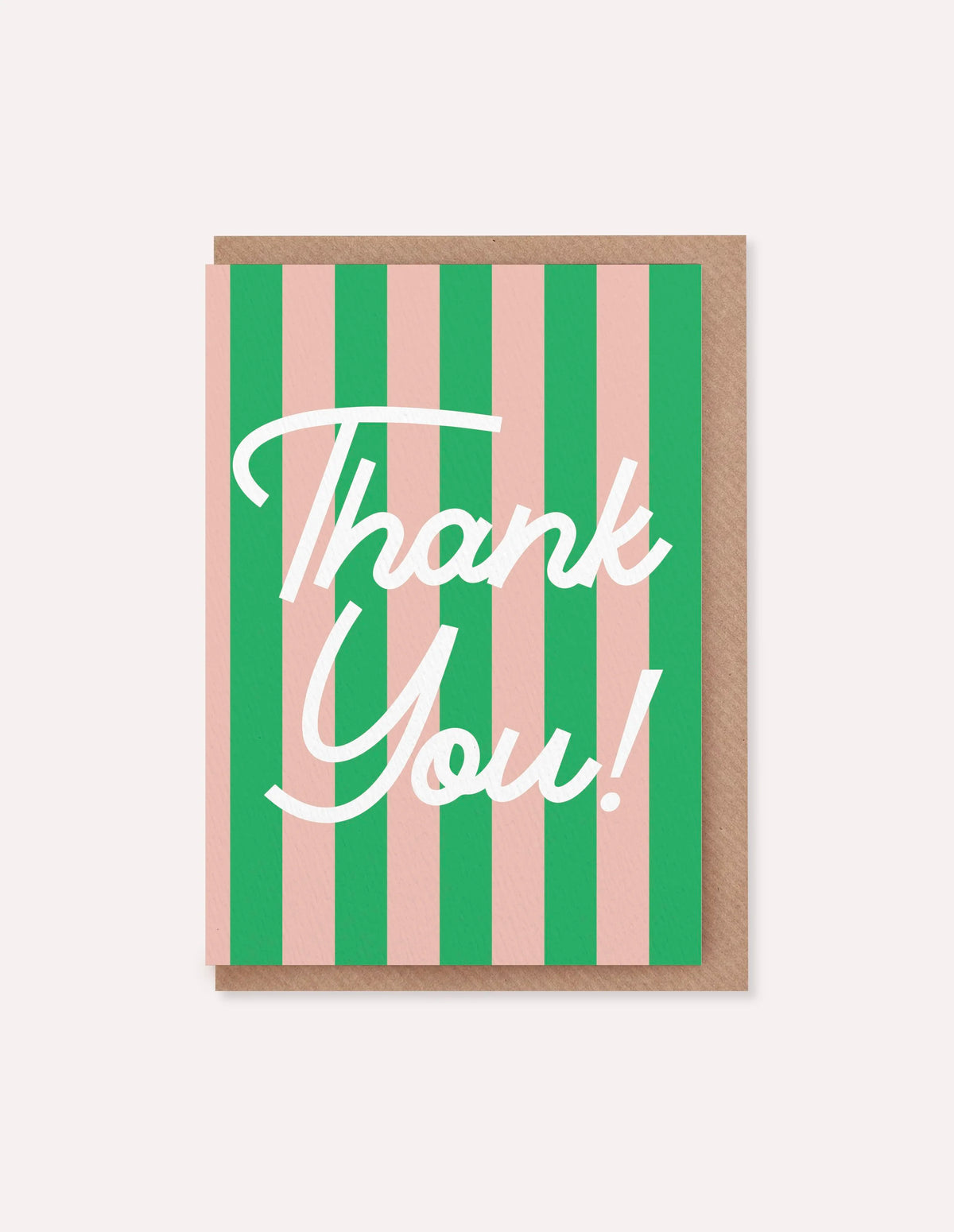 Thank You Card, Striped Colour Card