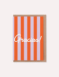 Gracias Card, Striped Colour Card