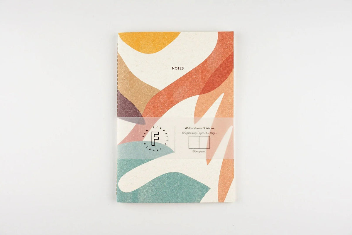 Personalised Handmade Notebook / Botanic Orange