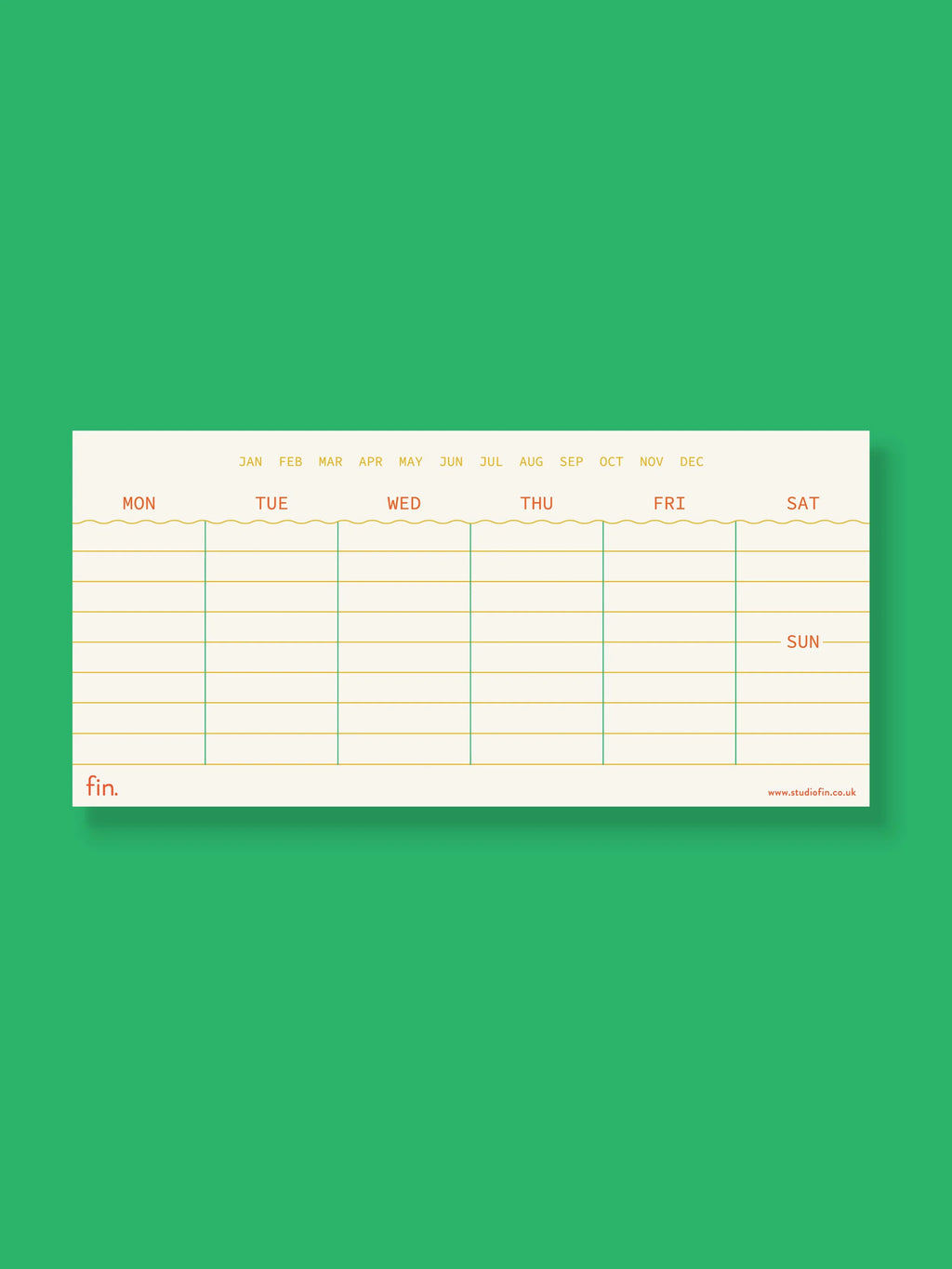 Mini Undated Weekly Planner \ DL Size Weekly Planner
