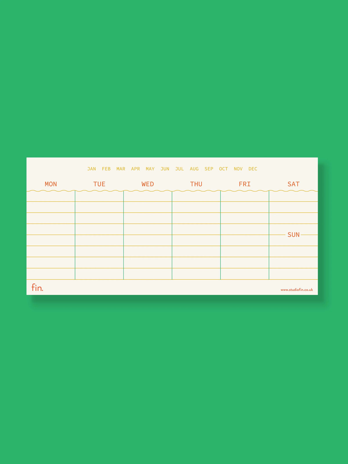 Mini Undated Weekly Planner \ DL Size Weekly Planner