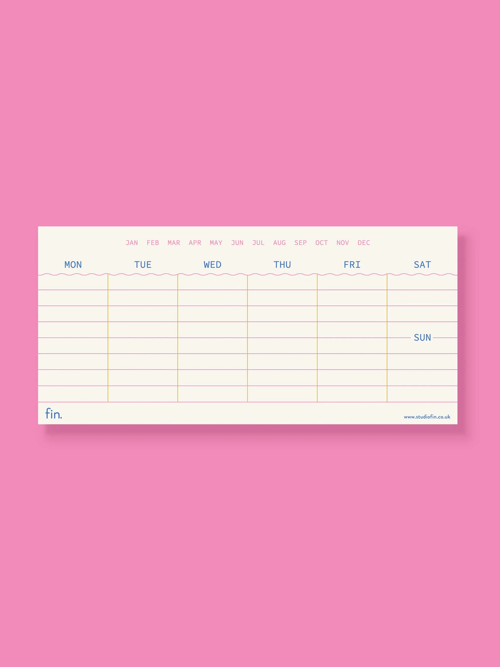 Mini Undated Weekly Planner \ DL Size Weekly Planner