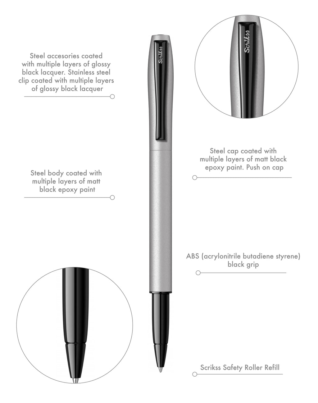 Scrikss Carnaval Roller Ball Pen In Crystal Box