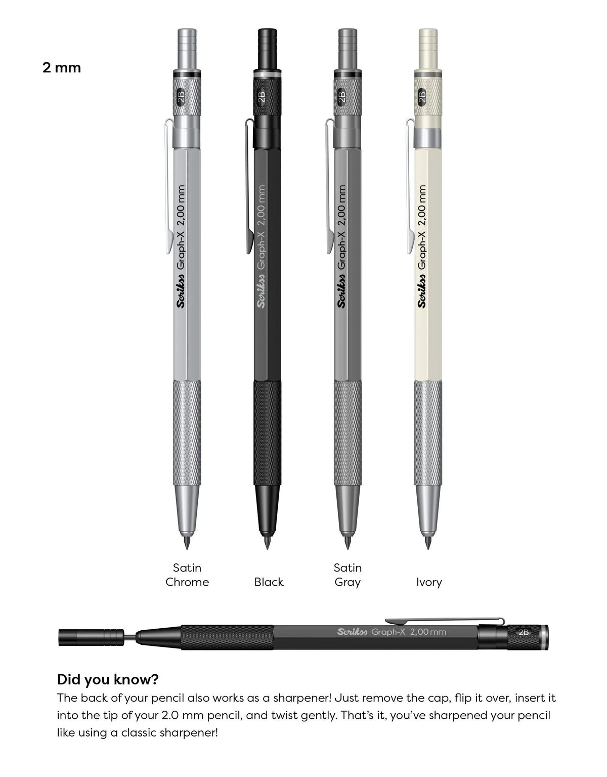 Scrikss Graph-X Mechanical Pencil / 0.5 - 0.7 - 2 mm