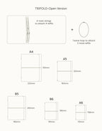 TRIFOLD Leather Journal Cover / Buttero 1.4 - 1.6 mm
